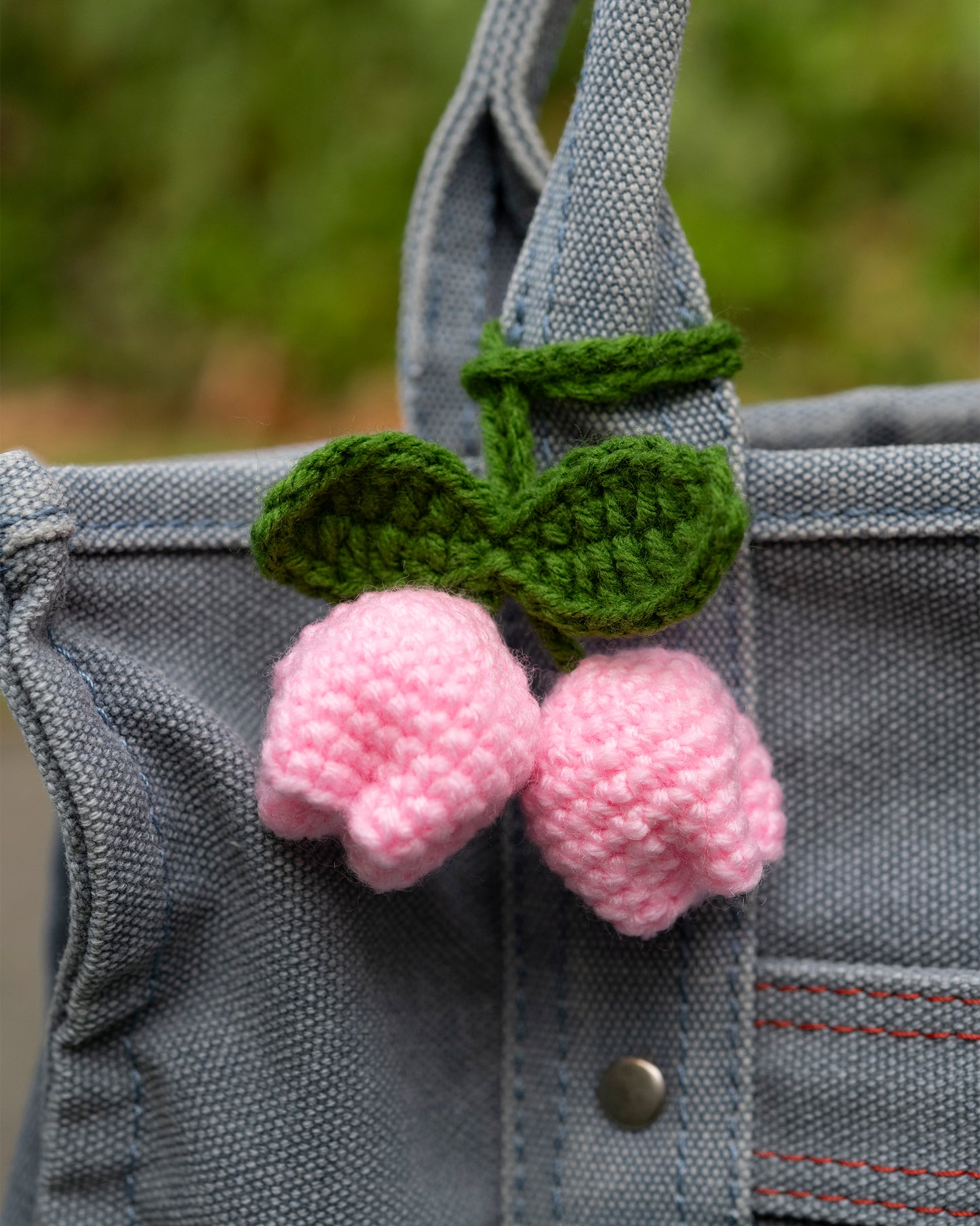 Pink Bell Flowers Bag Charm