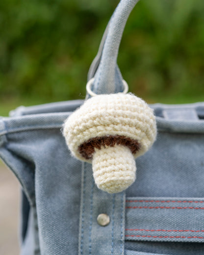 White Mushroom Bag Charm
